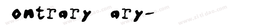 Contrary Mary字体转换